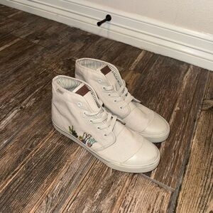 Women's Cream High-Top Sneakers